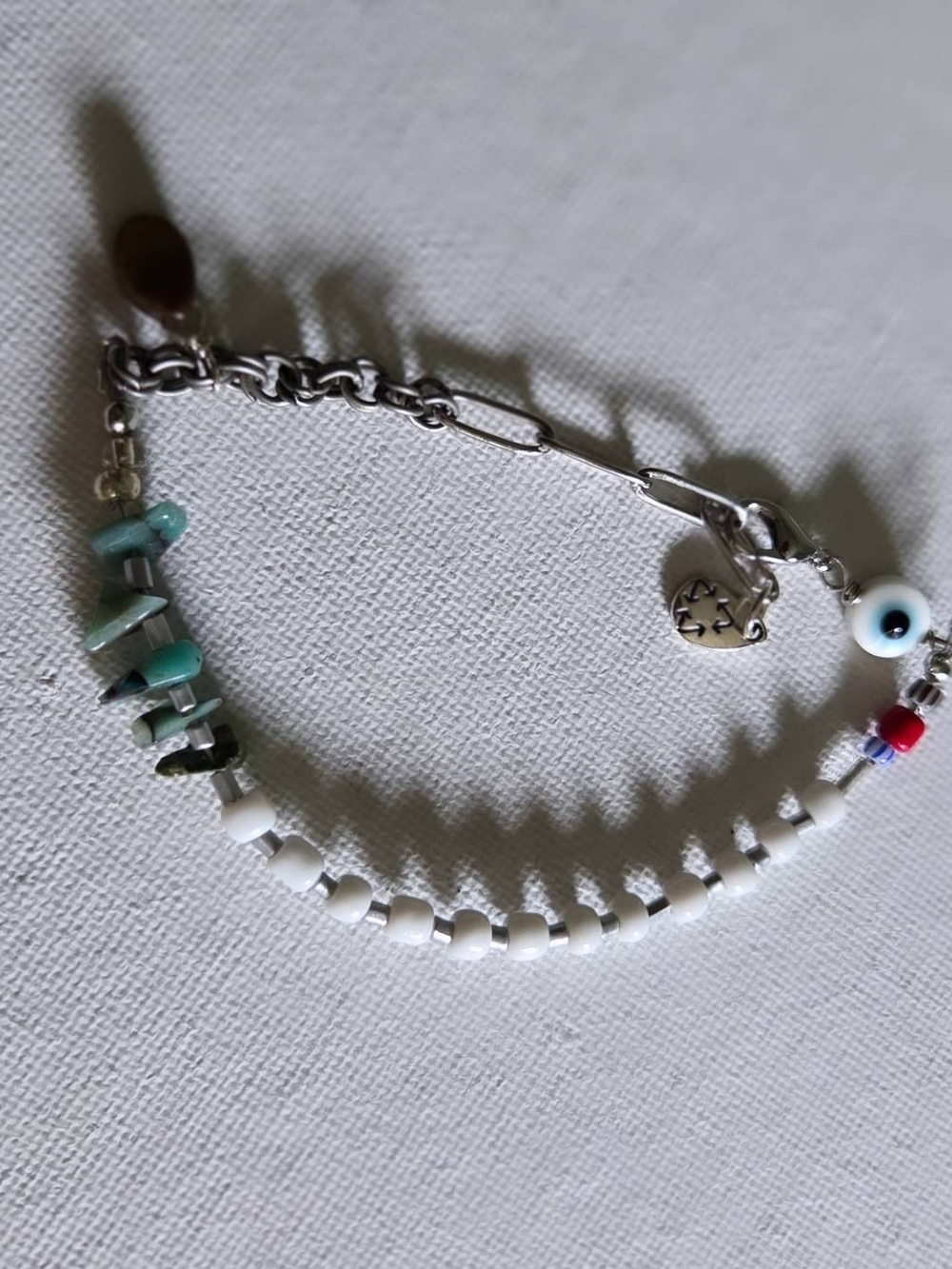 Stone Evil Eye Bracelet